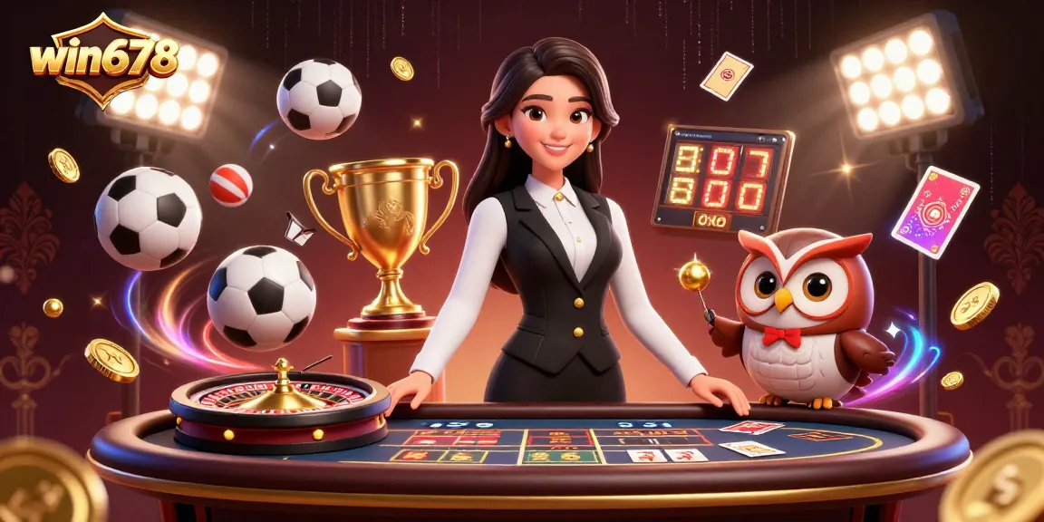 win678 hosts a vibrant online casino scene with immersive 3D dealers, live action, and dynamic betting elements.