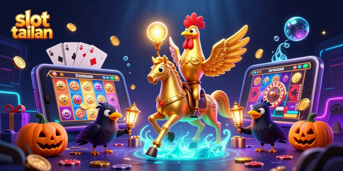 Experience thrilling gameplay at slot tailan with vivid 3D imagery of dynamic slot gaming activities.
