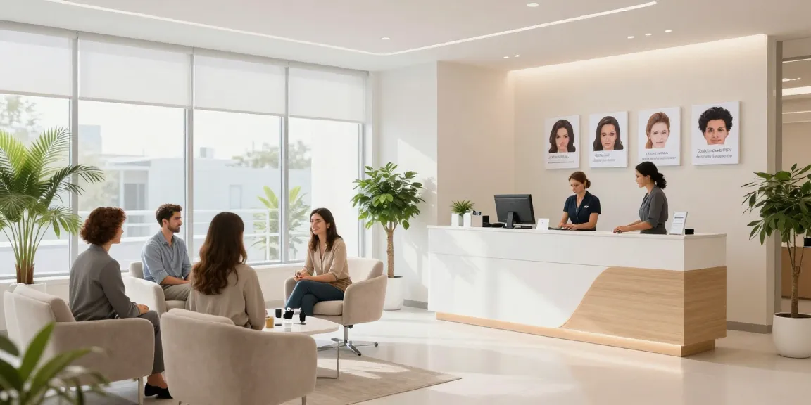 hair transplant turkey: consultation at a healthcare provider discussing patient care in a welcoming clinic