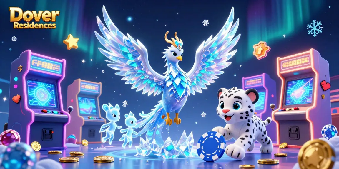 Dover Residences showcases a captivating 3D scene with a phoenix and casino-themed elements enhancing gaming excitement.