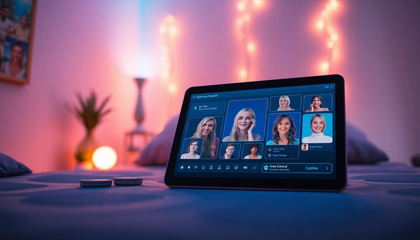 Engaging visual of nsfw ai chat interface showcasing diverse AI characters in a futuristic setting.
