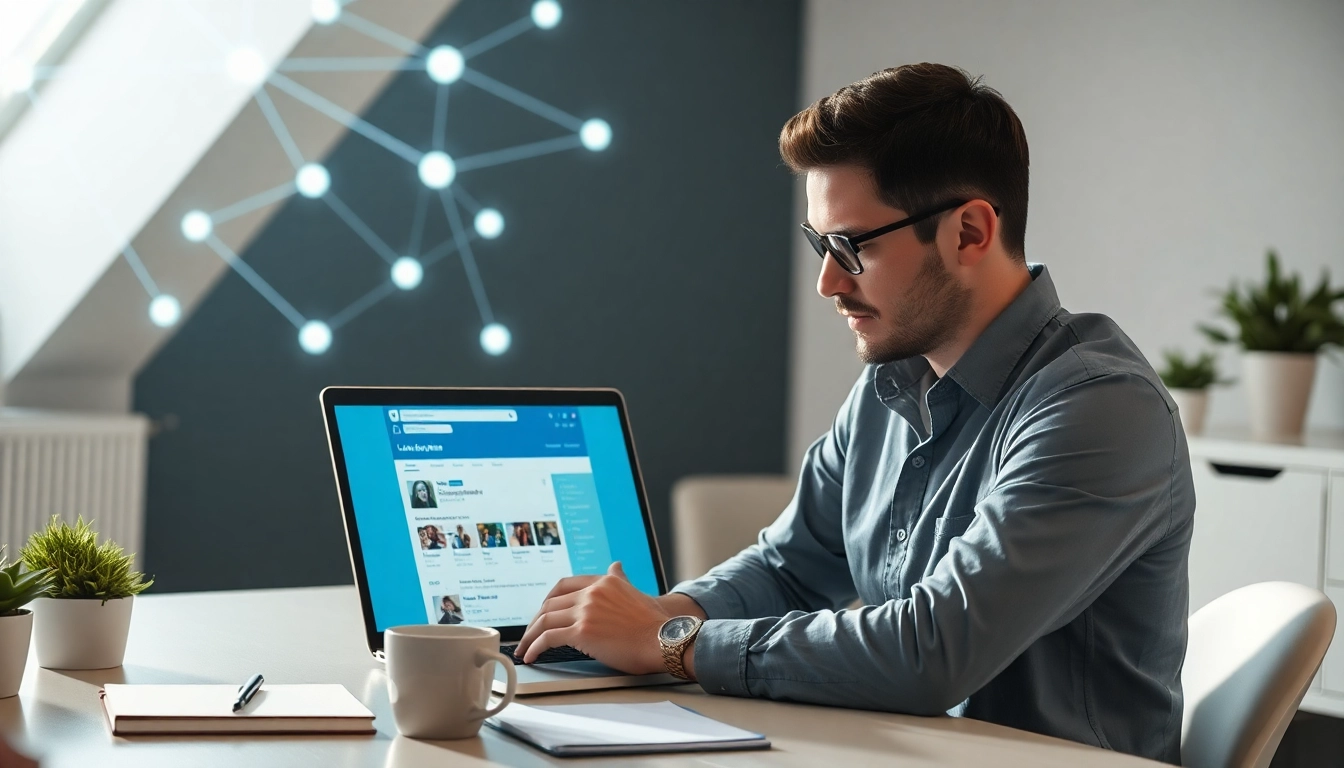 Learn how to scrape linkedin search results with a professional at a modern workspace focused on data analysis.