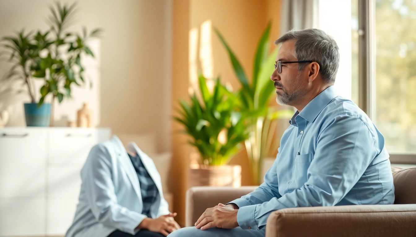 Find the best psychiatrist dubai in a calm, professional setting, providing support to a client.