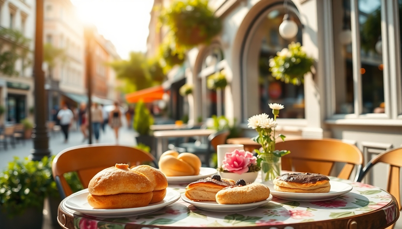 Showcase delightful pastries on a café table, reflecting the essence of a UK Lifestyle Blog.