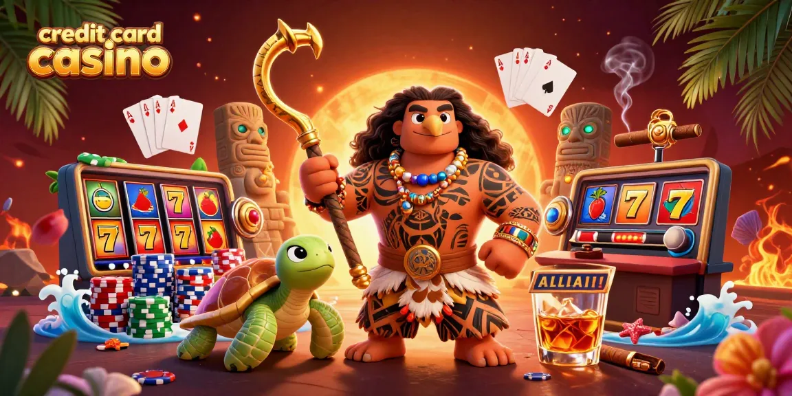 Experience the thrill of a credit card casino with vibrant characters and game elements in an exciting scene.