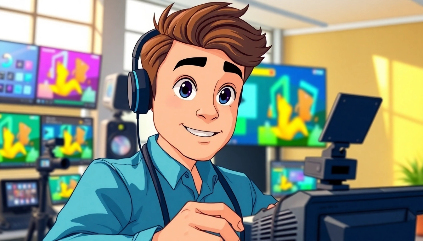 Erklärvideo erstellen: Professionelle Animation in einem modernen Studio.