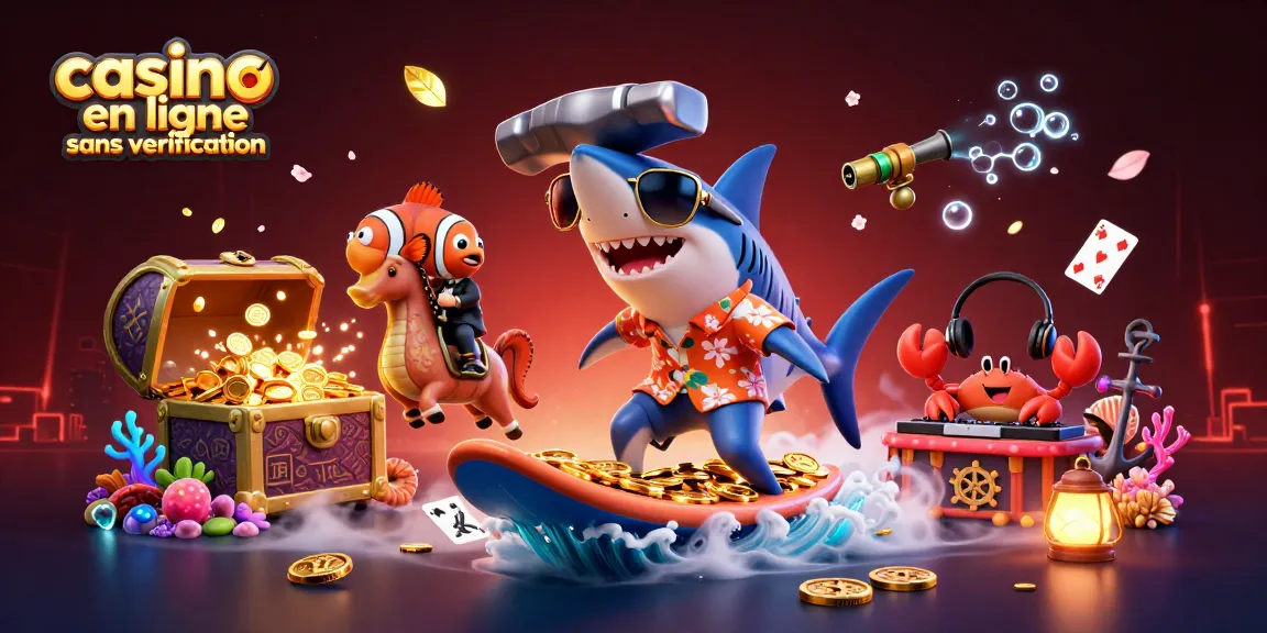 Jouez au casino en ligne sans vérification avec des personnages amusants et colorés dans une scène animée