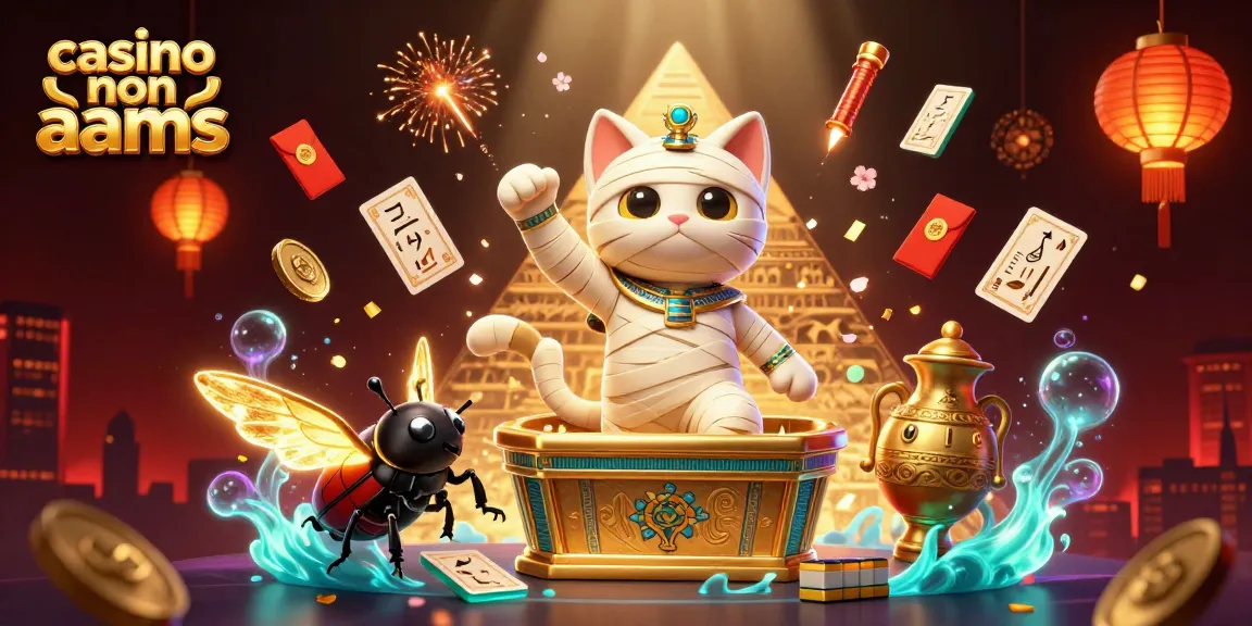 Gioca nei migliori casinò non AAMS con la mummia egizia e simboli dorati.