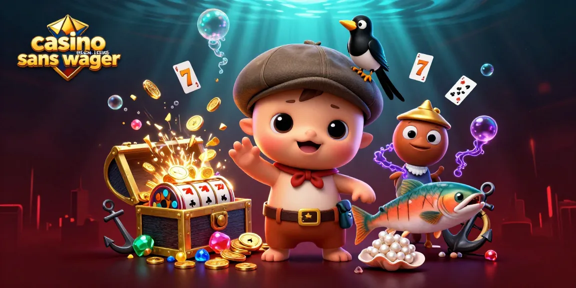 Participez à une action palpitante au casino en ligne sans wager avec des personnages ludiques et des trésors d'or dynamiques.