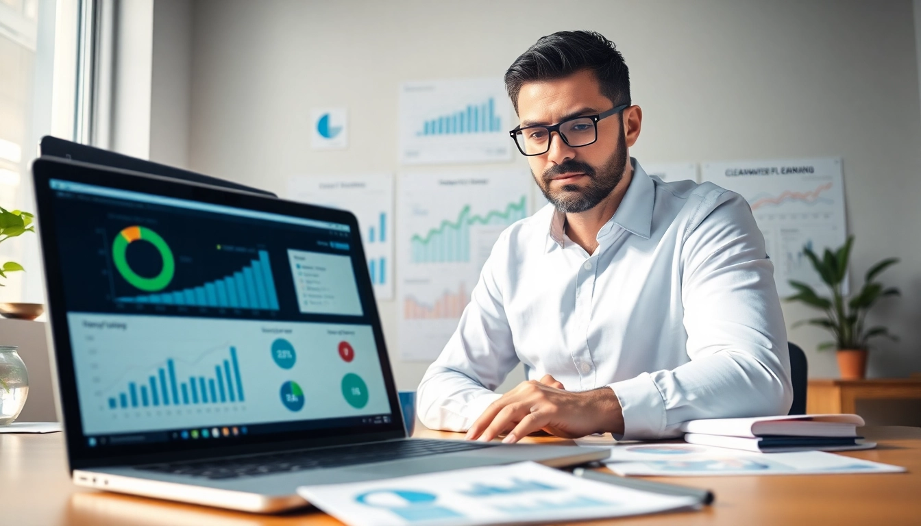 Enhancing visibility with Clearwater FL SEO strategies in a modern office environment.