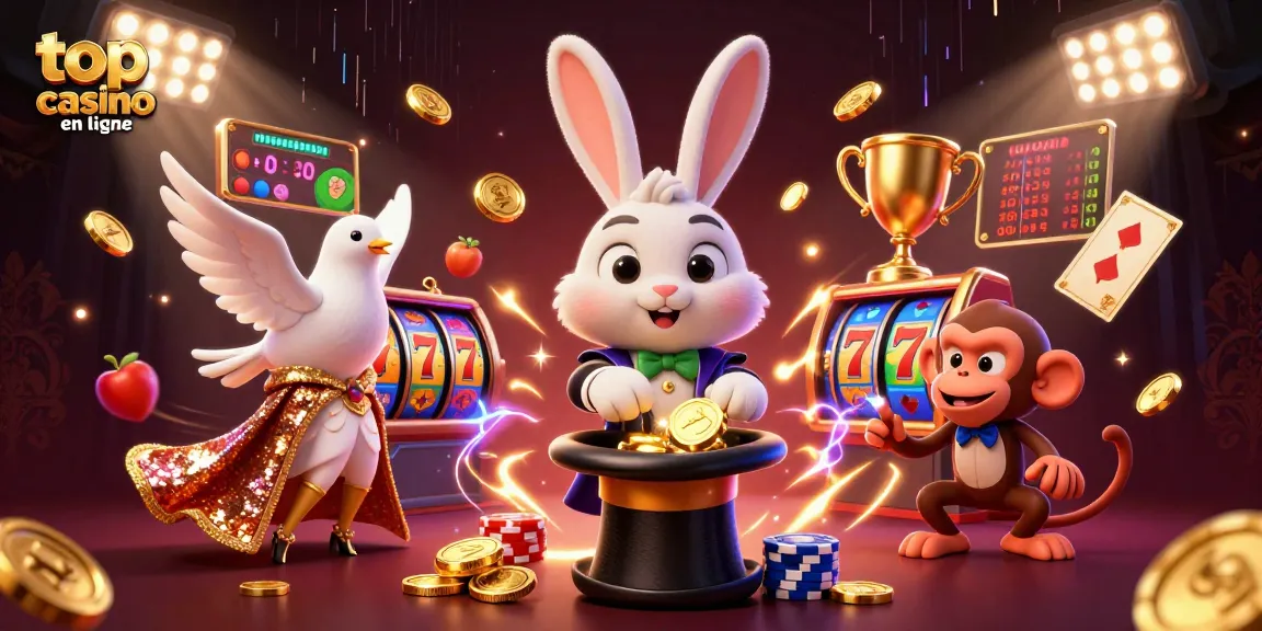 Le top casino en ligne avec un magicien lapin et des éléments de jeu éblouissants.