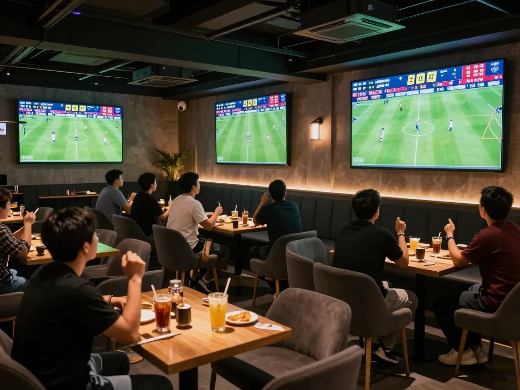 KQBD live sports betting scene showcasing energized bettors observing match odds and thrilling moments