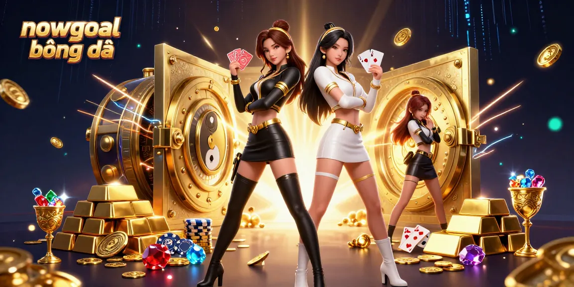 Experience live betting excitement with nowgoal bóng đá, showcasing dynamic twin women in a thrilling casino scene.
