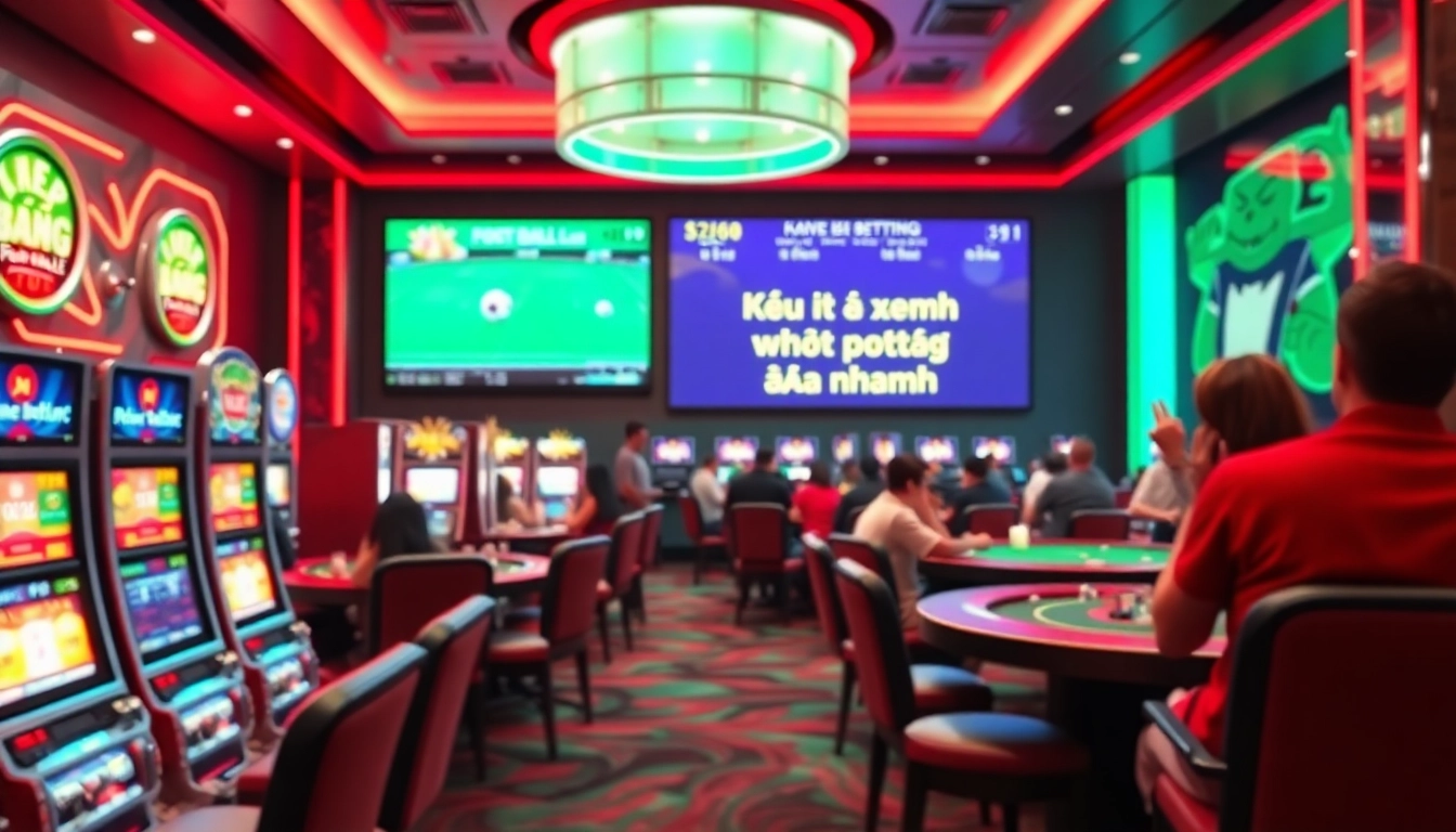 xem kết quả bóng đá nhanh while enjoying the luxurious ambiance of a modern casino's sports betting area.