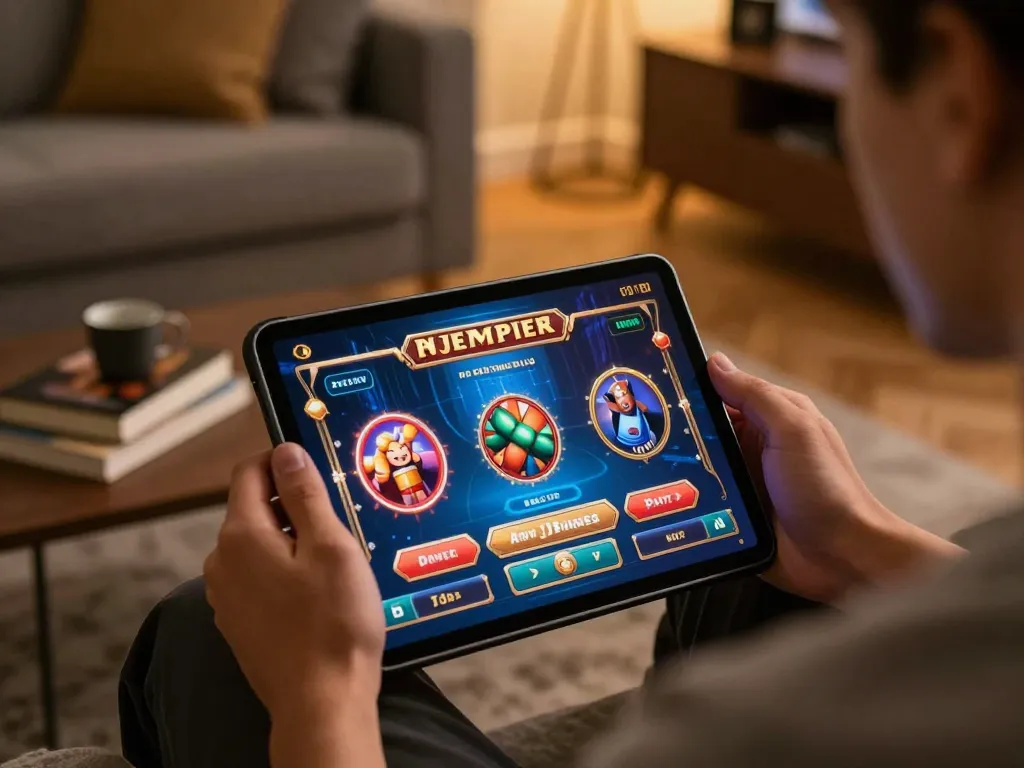 Engaging in online gaming at home with 789win vip on display for immersive experience