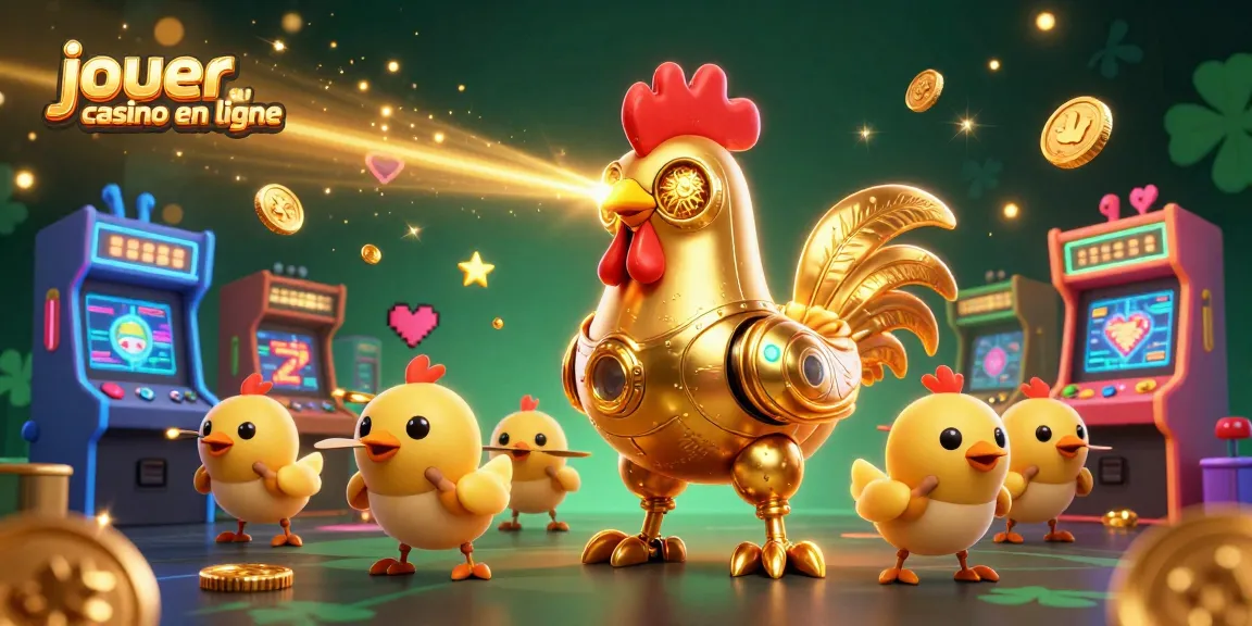 Jouer au casino en ligne avec un robot poulet et des drones pour une expérience de jeu immersive.