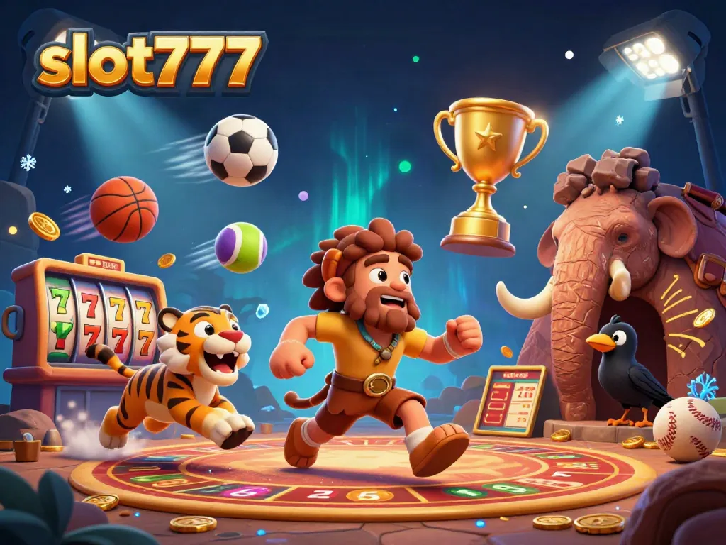 Permainan slot777 yang menarik dengan jackpot dan simbol keberuntungan di kasino online terkini.