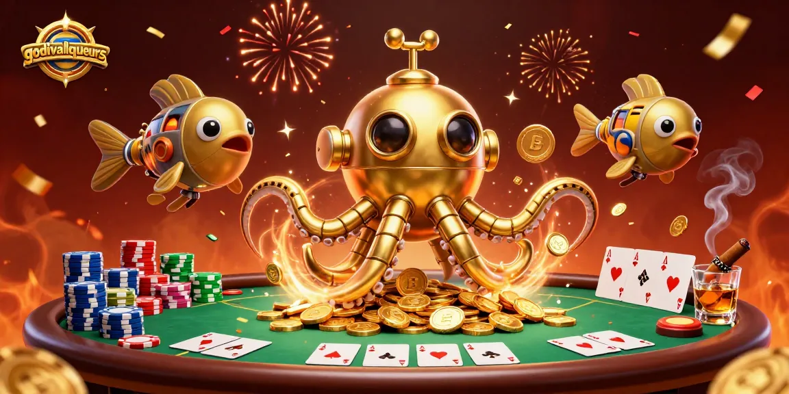 Engage in thrilling action with godivaliqueurs liqueurs while exploring a dynamic casino scene.