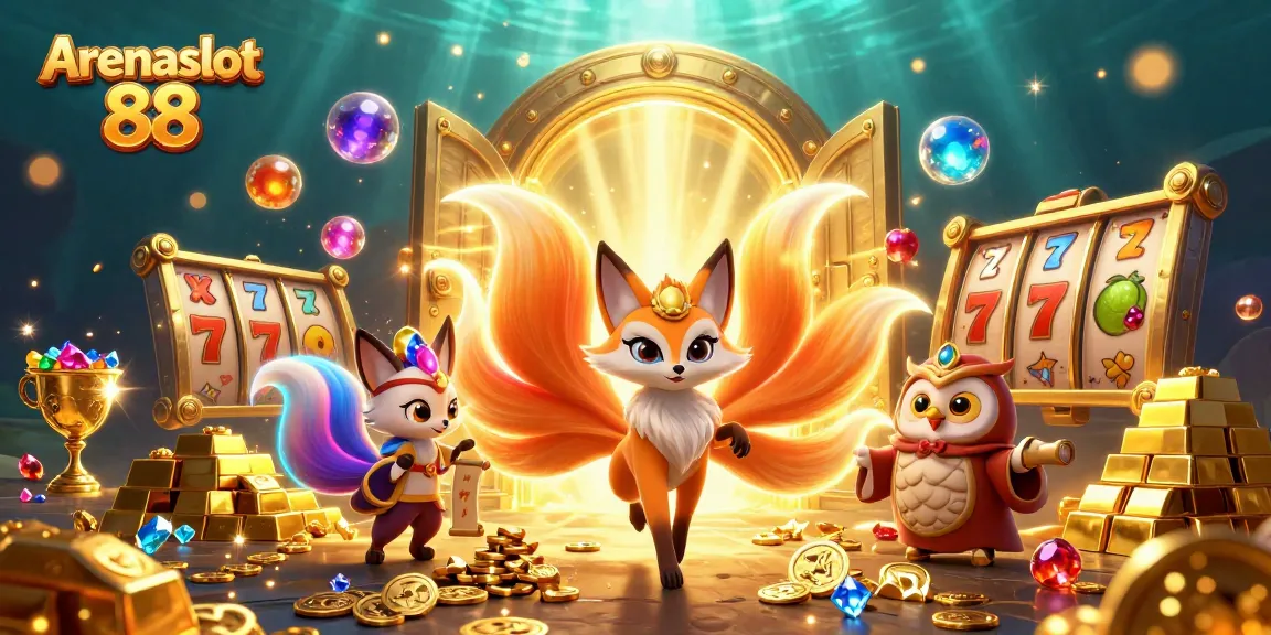 Arenaslot 88 menawarkan pengalaman bermain slot menarik dengan karakter game yang penuh warna dan elemen kasino yang menakjubkan.