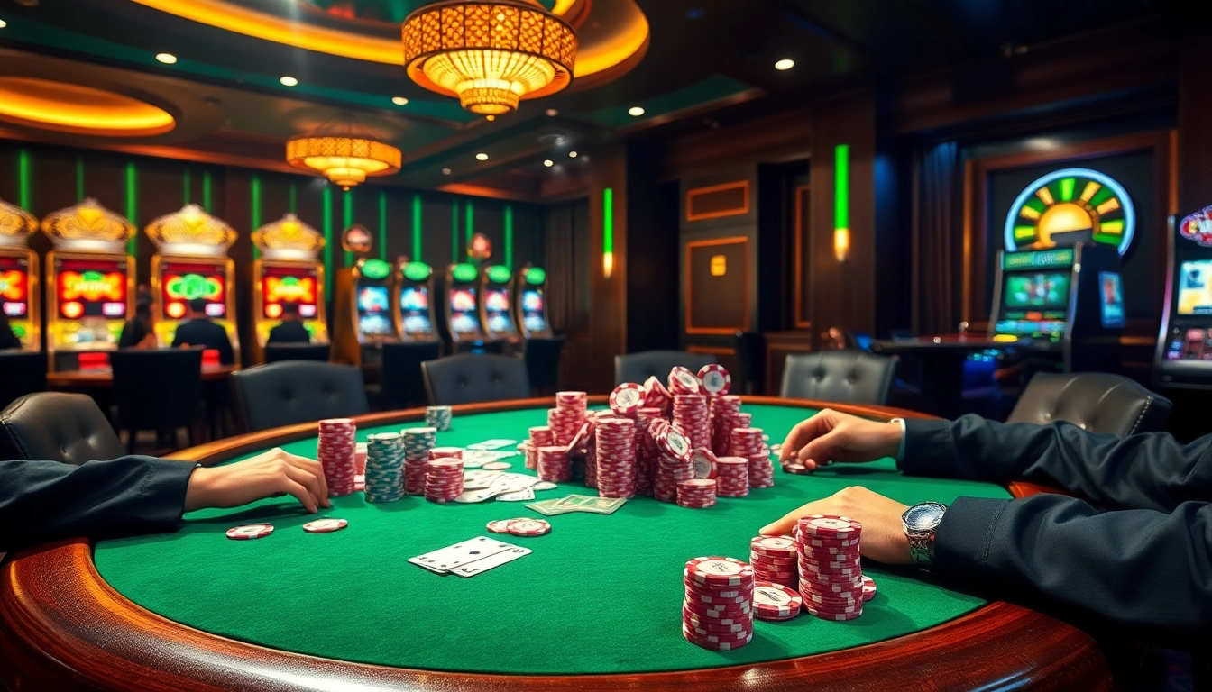Experience the thrill of winning at bdtk66.one with luxurious casino tables, vibrant chips, and exciting gameplay.