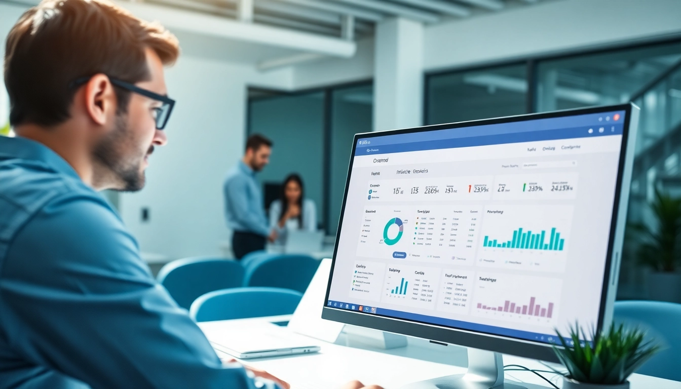 Enhancing order processing software efficiency in a modern workspace with data analytics.