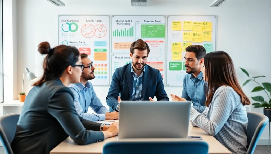 Developing effective seo services strategies at a vibrant team brainstorming session.