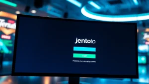 Masuk ke jentoto login dengan antarmuka digital yang menarik dan futuristik.