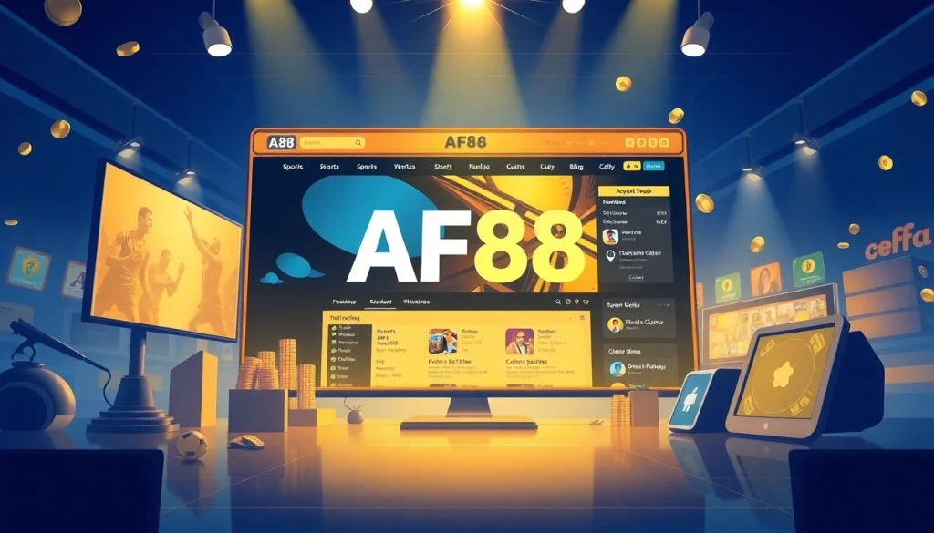 Engaging AF88.com online betting platform showcasing user-friendly features and exciting gaming options.