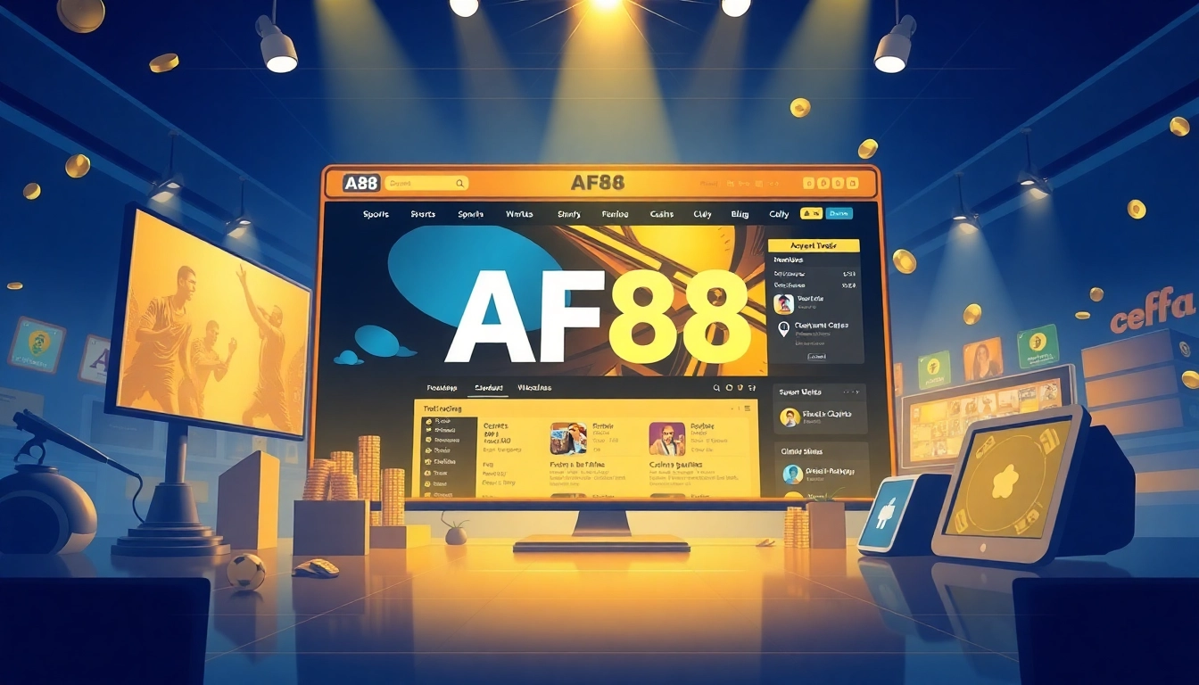 Engaging AF88.com online betting platform showcasing user-friendly features and exciting gaming options.