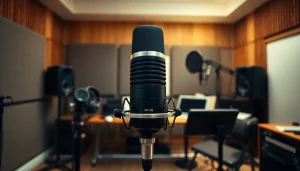 MV 88 microphone in a modern recording studio, showcasing audio recording quality.
