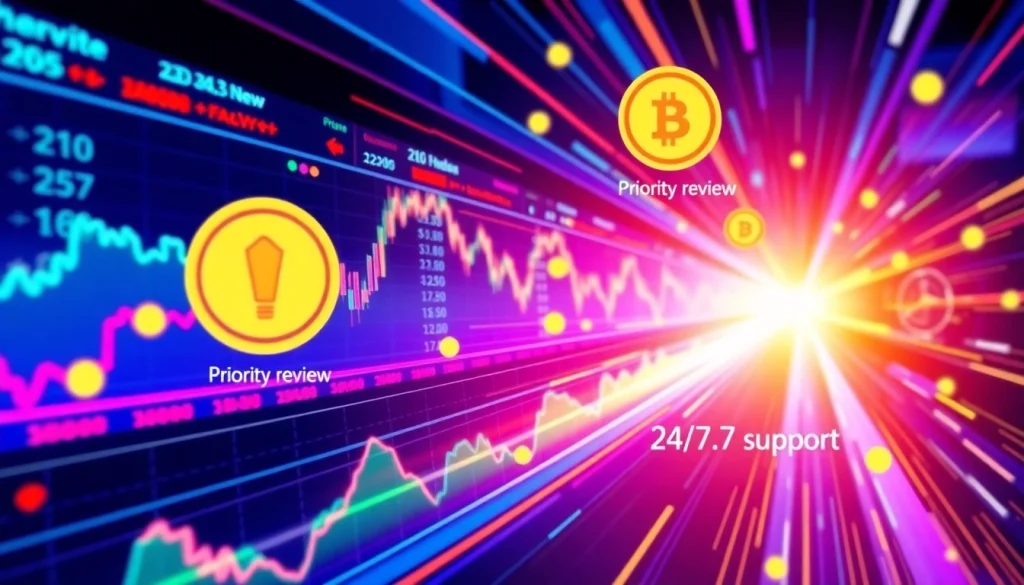 Discover the latest trending coins listing, featuring vibrant visualizations of market trends and priority services.