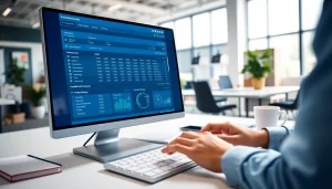 Optimieren Sie Ihre Prozesse mit dem Order Entry System durch effiziente Dateneingabe in einem modernen Büro.