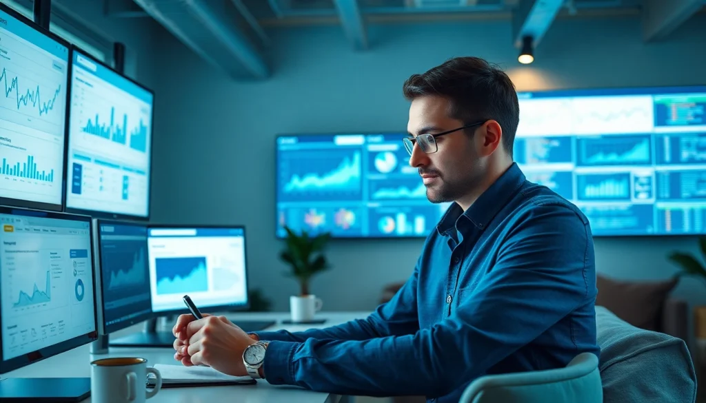 SEO expert analyzing website for thin content penalty recovery in an engaging office setting.