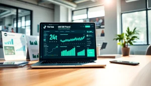 Optimize your TikTok engagement using a user-friendly tiktok smm panel interface in a modern workspace.