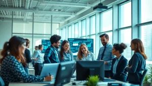 IT Support Tampa team collaborating in a modern office
