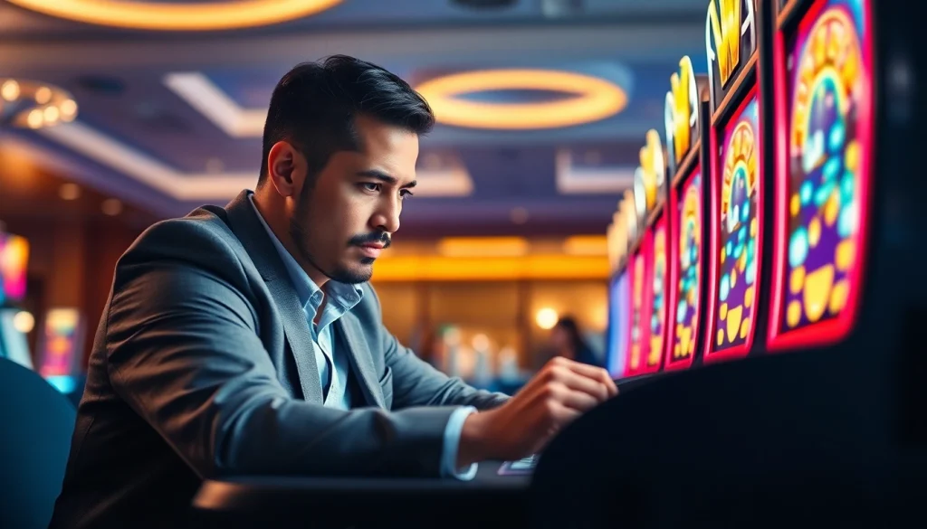 Menangkan QRIS108 Slot dengan fokus tajam dalam suasana mewah kasino.