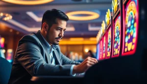 Menangkan QRIS108 Slot dengan fokus tajam dalam suasana mewah kasino.