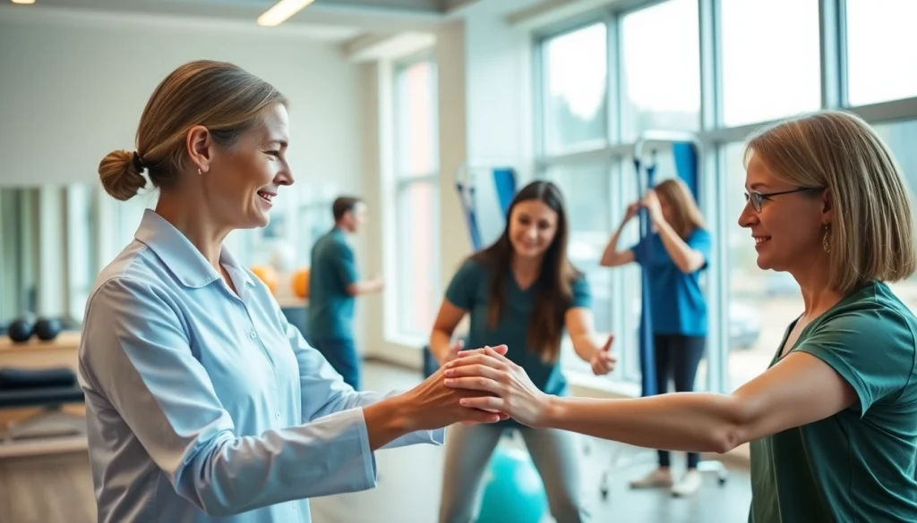 Engaging therapy session at Health in Motion Rehabilitation showcasing personalized rehabilitation techniques.