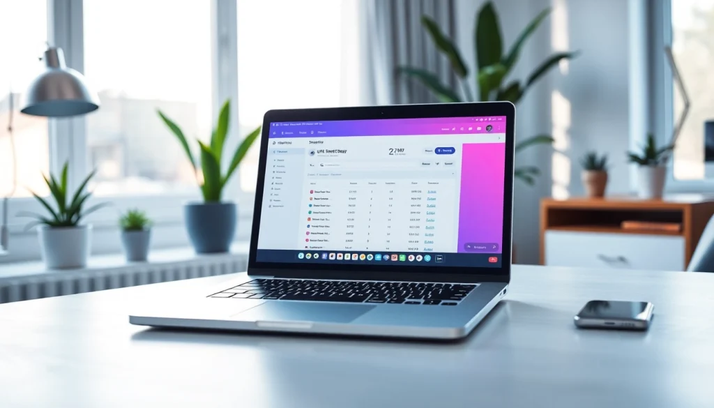 Utilize the best url shortener to make money with a modern laptop showcasing an engaging interface.