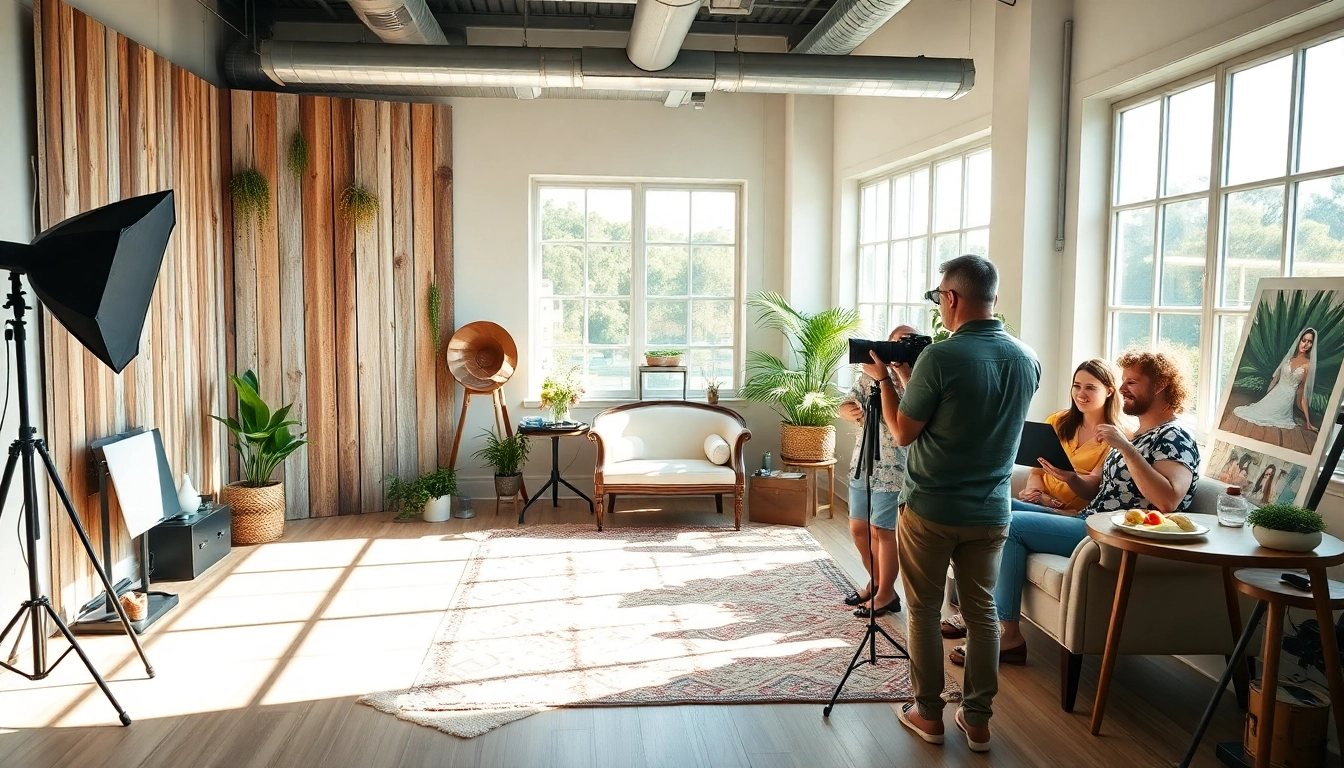 A photo studio in Tampa, Florida, featuring a creative and inviting workspace with natural light and professional equipment.