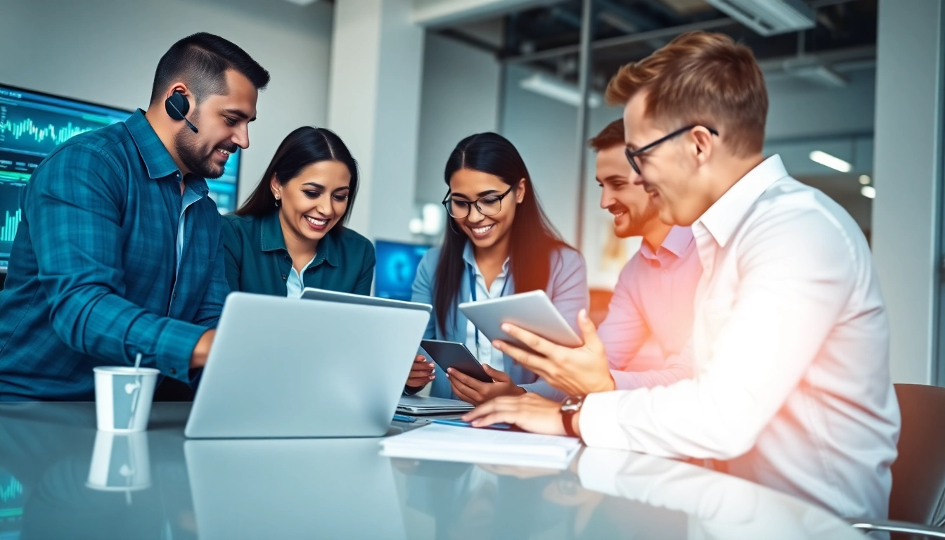 Team collaboration demonstrating effective IT Support for Businesses in a modern office environment.