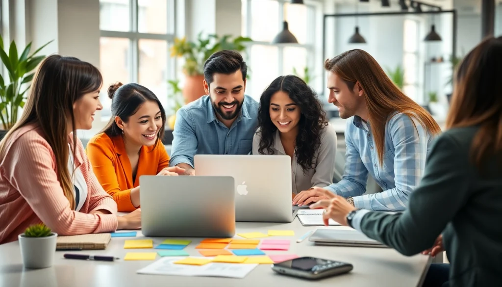 Providing exceptional wordpress services through teamwork and creative collaboration in a modern office.