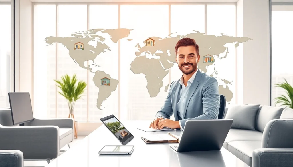 Explore real estate international options with a professional agent highlighting global opportunities.
