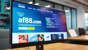 Interactively designed interface elements on af88.com, highlighting user engagement features.