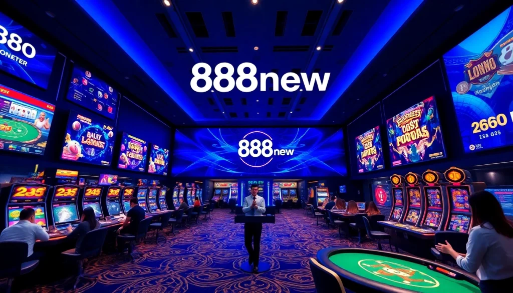 Experience the thrilling world of 888new online gambling with luxurious game visuals and engaging atmosphere.