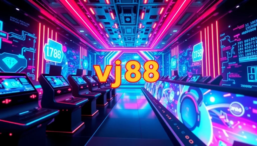 Engaging visual of vj88 gaming platform featuring dynamic graphics and vibrant interface elements.