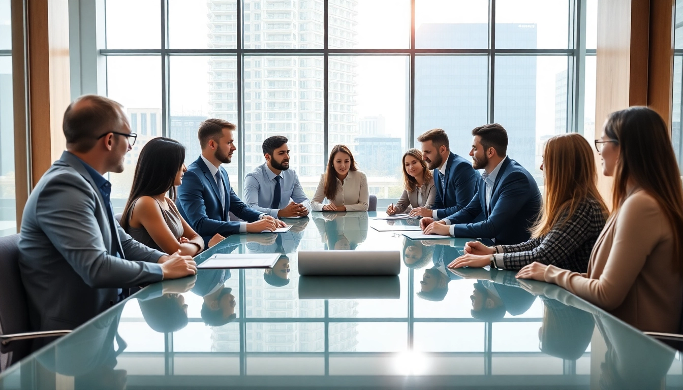 Besprechung bei https://zukunftkapital.de mit Fachleuten in einem modernen Büro.