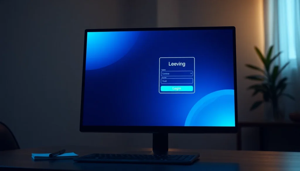Akses kasinojitu login melalui layar komputer modern dengan desain menarik.