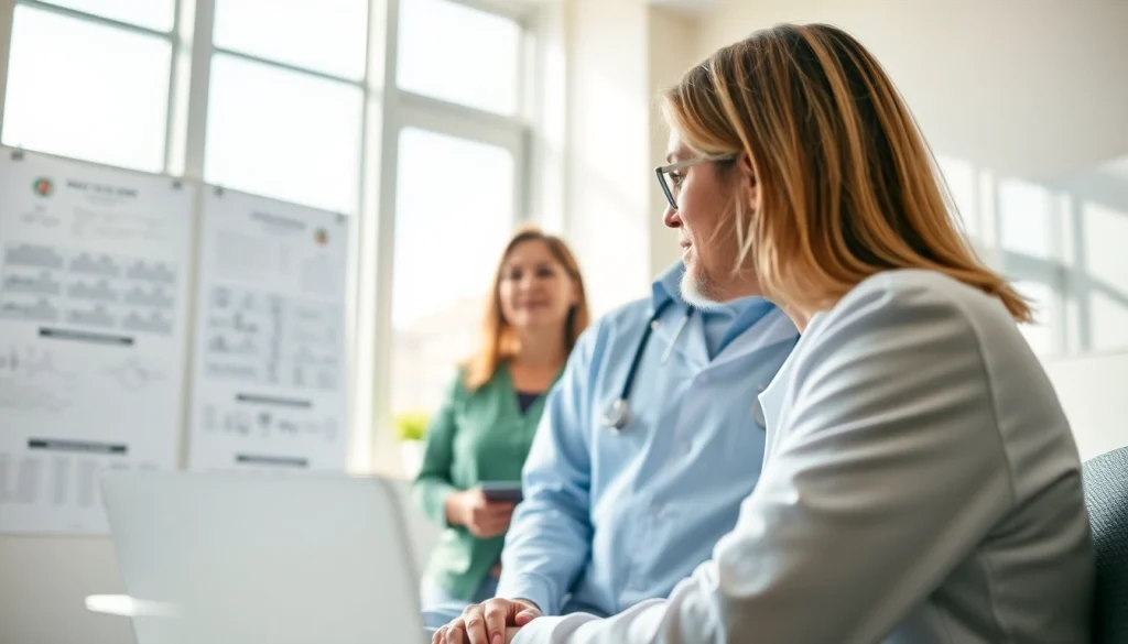 Health expert providing personalized consultation in a bright setting.