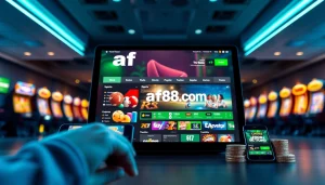 Engaging online betting interface of af88.com showcasing diverse options in a vibrant setting.
